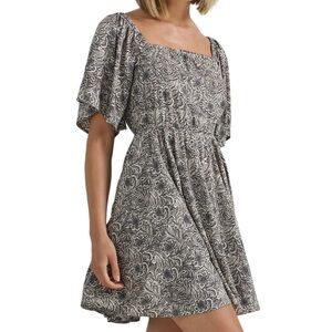 Wrangler Retro Americana Collection Tooled Leather Print Mini Dress Size Medium